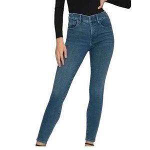 GOOD AMERICAN Skinny Jeans Womens Size 28 Raw Waist Medium Wash Denim GL…